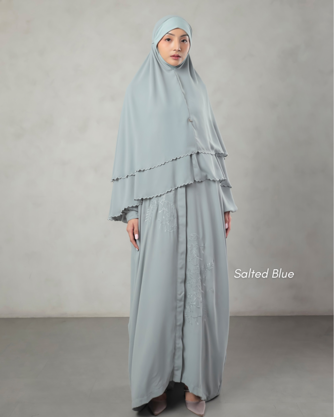GHANIEA HERITAGE X SARAH SOFYAN - SABAI ABAYA & MINI TELEKUNG SET