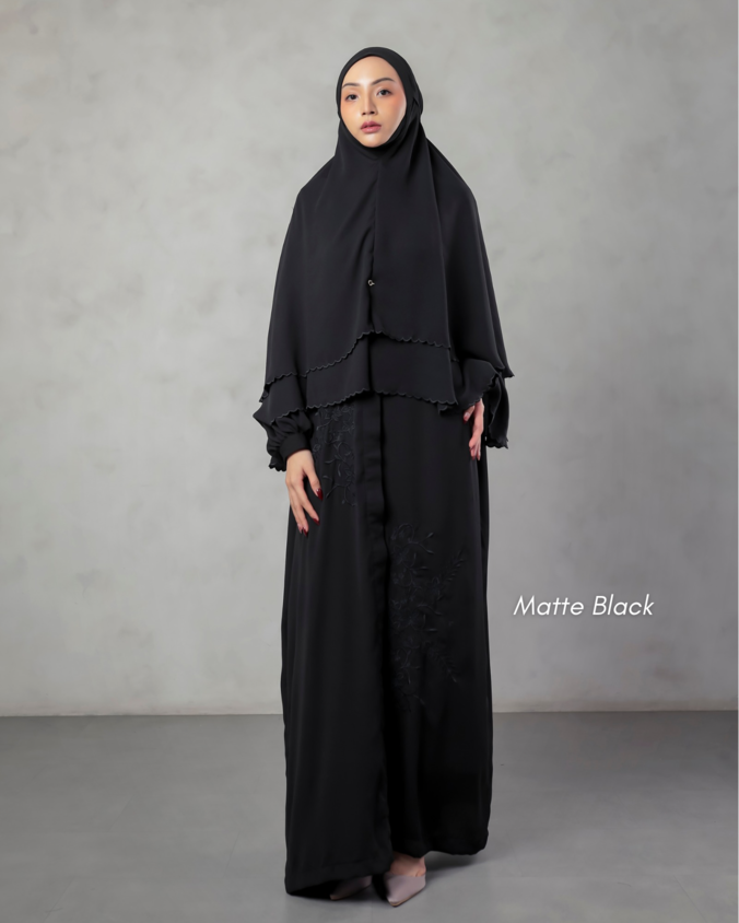 GHANIEA HERITAGE X SARAH SOFYAN - SABAI ABAYA & MINI TELEKUNG SET