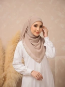 Ghaniea Heritage-Jilbab Paris Jpn Premium Sulam Kayu Manih