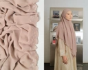 Ghaniea-French Square Khimar/Khimar SULAM HAYATI Bandana Sulam Flowy Chiffon Arabian
