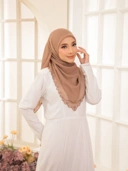 Ghaniea Heritage-Jilbab Paris Jpn Premium Sulam Kayu Manih