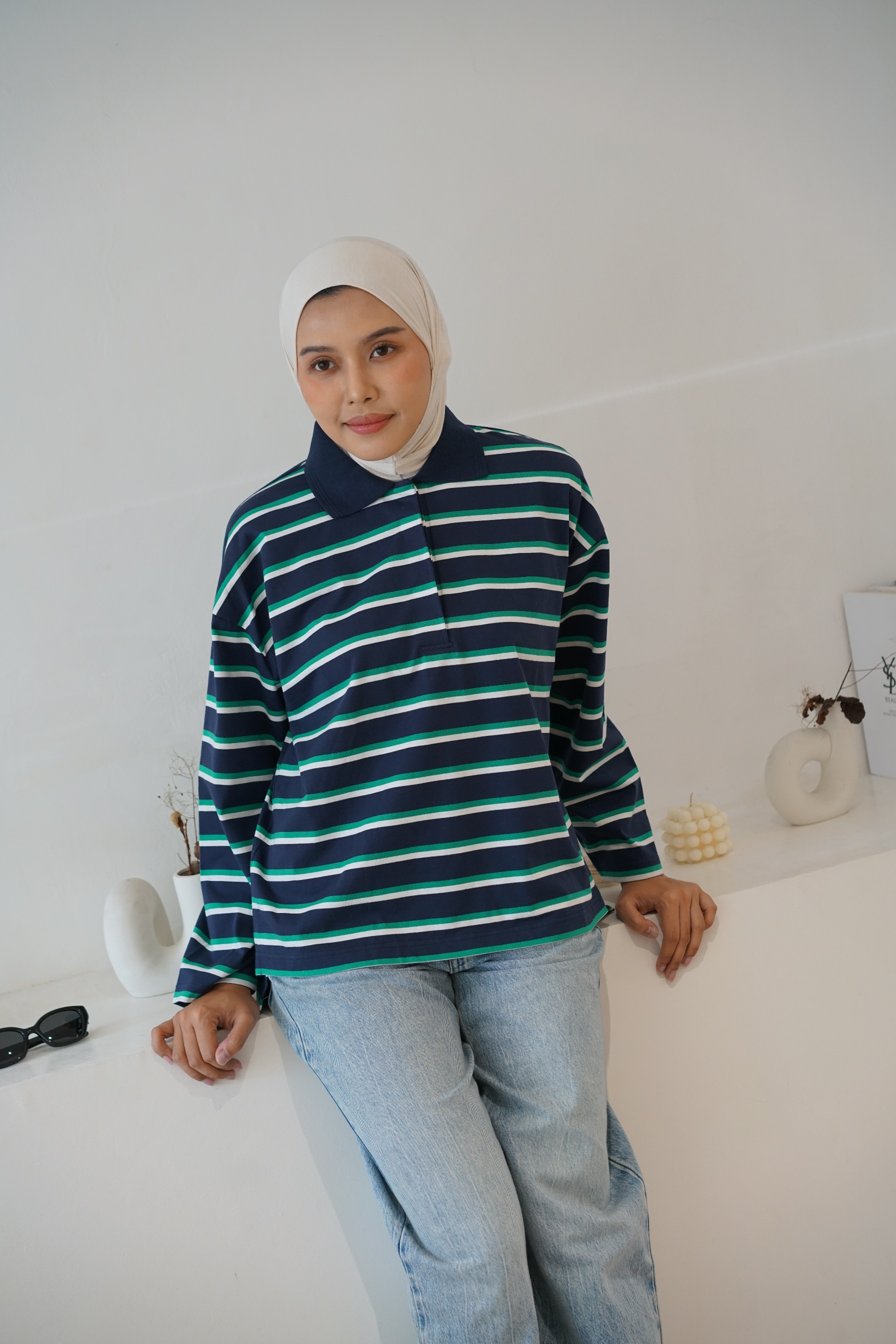 SARALACE RUGBY POLO STRIPE