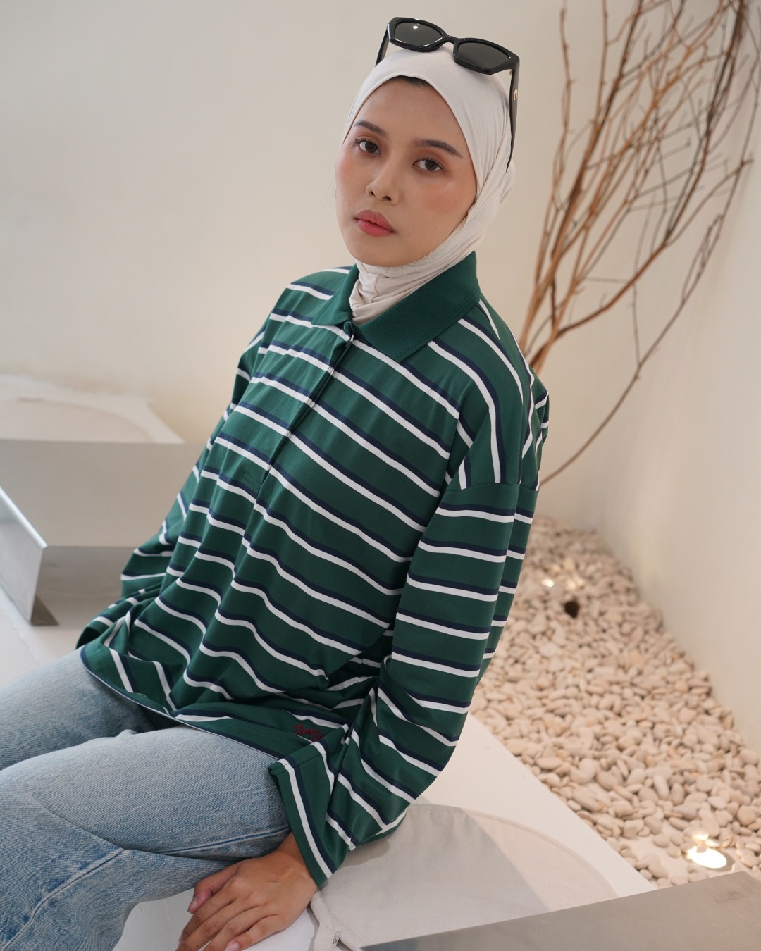 SARALACE RUGBY POLO STRIPE
