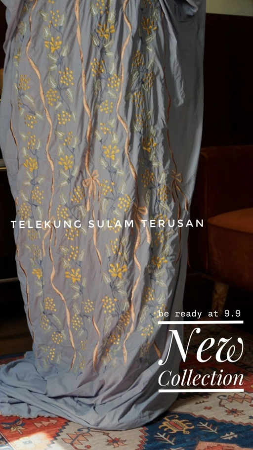 Image of GHANIEA HERITAGE-TELEKUNG SULAM TERUSAN ABAYA / MUKENA TERUSAN / MUKENA UMROH