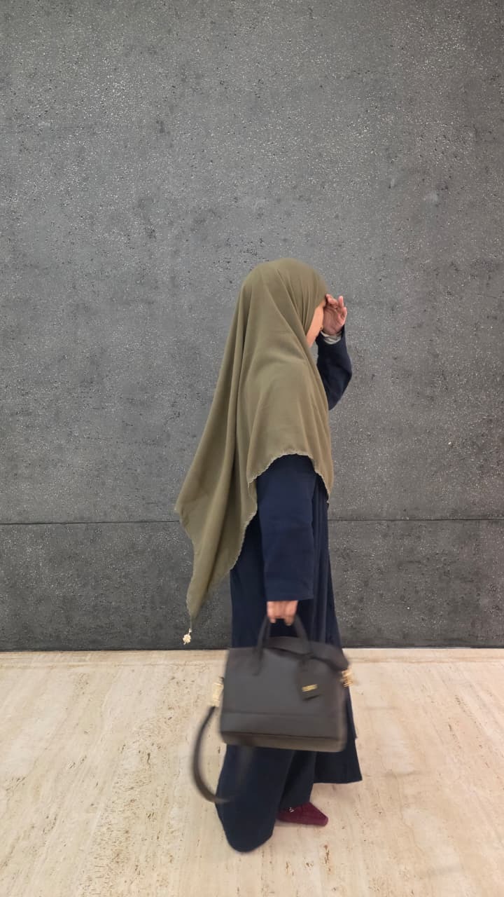 French Sqaure Khimar/Khimar Bandana SULAM AINUN Soft Cotton Texture