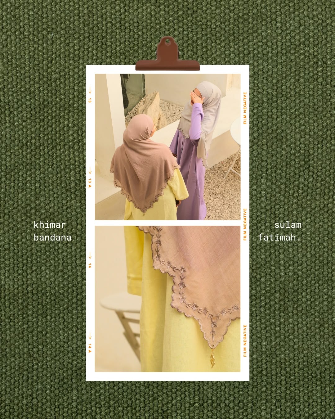 Ghaniea Heritage-Khimar Fatimah Sulthan Bandana Sulam Soft Cotton Arabian Texture dan Flowy Arabian Texture