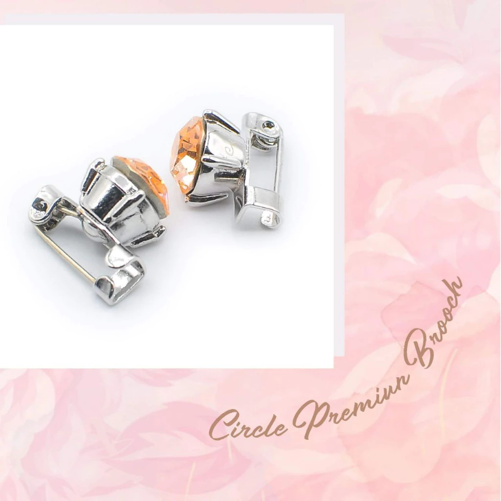 Ghaniea - Bross Dagu mini Swarovski Brooch / Bros Dagu/ safety pin / bros peniti