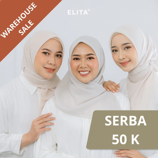 Image of ELITA OFFICIAL - WAREHOUSE SALE KERUDUNG SERBA 50K