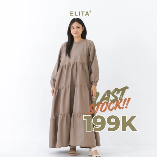 Image of ELITA WIDARA Dress Elita Cotton Dress Maxi Pakaian Wanita Dress katun