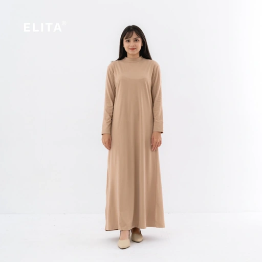 Image of Elita LONGSLEEVE INNER DRESS Rayon Spandex Inner Dress Panjang Inner Polos Inner Wanita Inner Dress Turtleneck