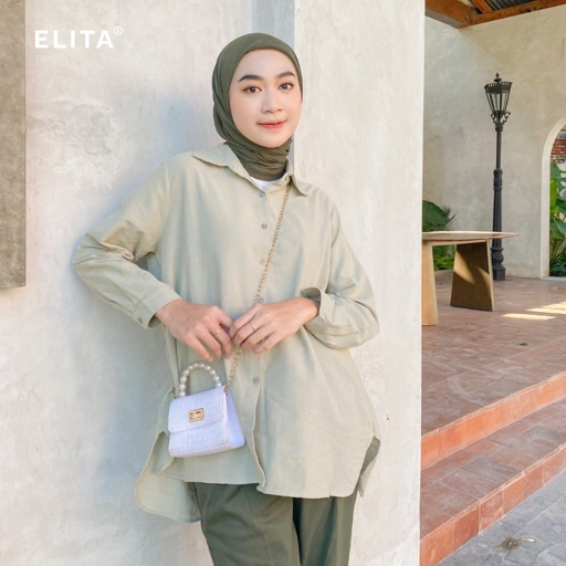 Image of ELITA OFFICIAL - NINDYA SHIRT (Bahan Linen yang menyerap keringat, Office Look)