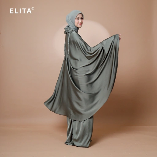 Image of ELITA OFFICIAL - NIRMALA MUKENA (Bahan Silk yang flowy dan glossy) + Tas Serut