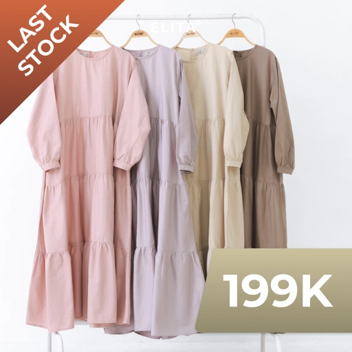 Image of ELITA OFFICIAL - WIDARA DRESS (Katun yang tidak terawang, tidak mudah kusut)
