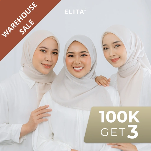 Image of ELITA OFFICIAL - [WAREHOUSE SALE] KERUDUNG 100K GET 3 (Bisa Mix Kerudung dan Tone Warna)
