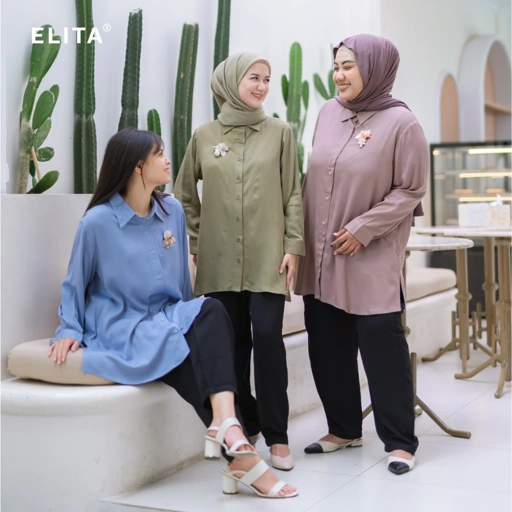 Image of ELITA OFFICIAL - LINTANG SHIRT (Bahan Rayon yang flowy dan tidak terawang)