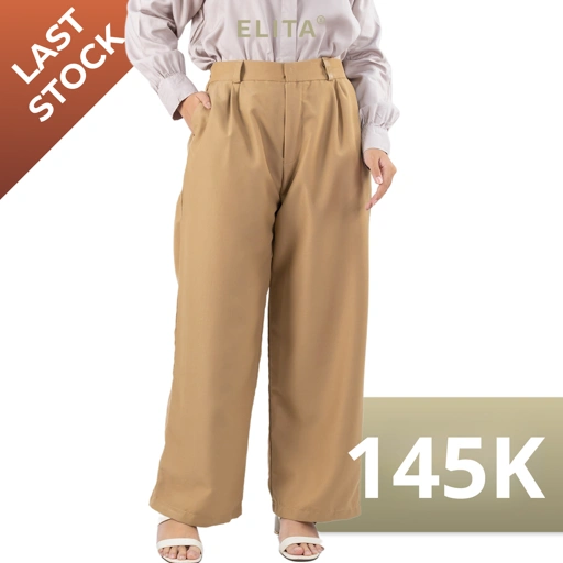 ELITA OFFICIAL - ASTI PANTS (Bahan Polyester Flowy dan tidak terawang, Celana Kerja)