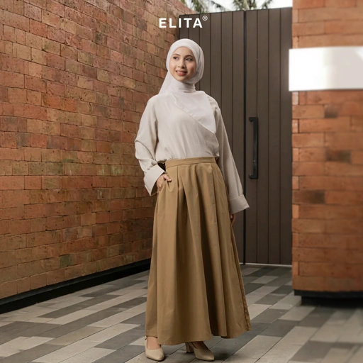 Image of ELITA OFFICIAL - NIA SKIRT (Rok Berbahan Katun Tenun dengan look Anggun dan Modest)