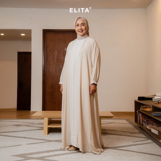 Image of ELITA OFFICIAL - RUHI DRESS (Rayon, dingin dipakai, cocok untuk Lebaran dan Bukber)