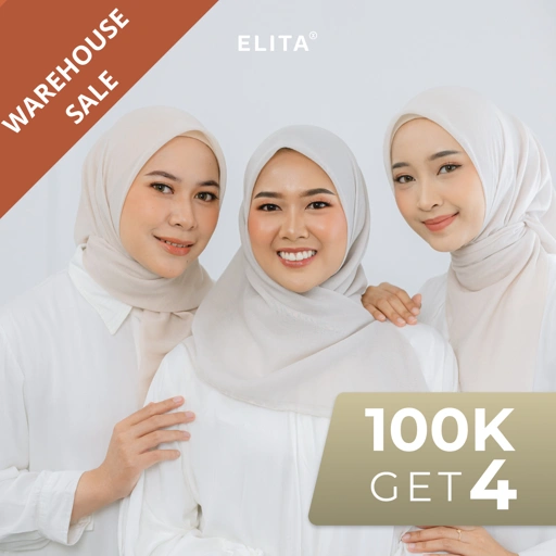Image of ELITA OFFICIAL - WAREHOUSE SALE KERUDUNG 100K GET 4 (Bisa Mix Kerudung dan Tone Warna)