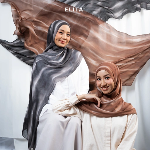 Image of ELITA OFFICIAL - LILA PASHMINA (Viscose Printed, breatheble, Tekstur jatuh, ringan, dan tidak kaku sehingga tidak bulky di leher saat digunakan)
