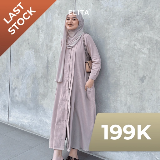 Image of ELITA OFFICIAL - AGNIA DRESS (Dress berbahan Linen, tidak mudah kusut)