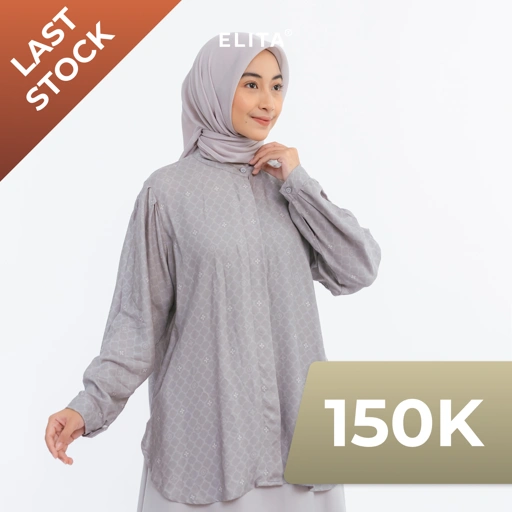 Image of ELITA OFFICIAL - SALWA BLOUSE (Rayon Twill yang dingin dan flowy, Mandarin collar)