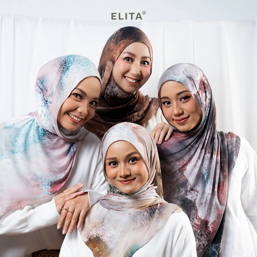 Image of ELITA OFFICIAL - LENA PASHMINA (Viscose Printed, breatheble, Tekstur jatuh, ringan, dan tidak kaku sehingga tidak bulky di leher saat digunakan)