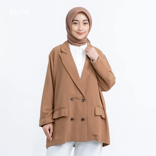 Image of ELITA RATNA Blazer Texture Polyester Atasan Wanita Outer Wanita Blazer Wanita