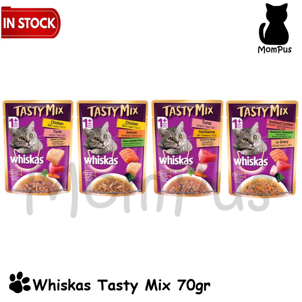 Whiskas Pouch Tasty Mix ADULT 1+ 70gr Sachet