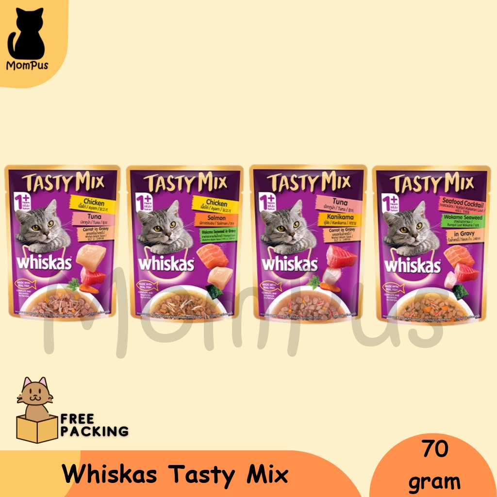 Whiskas Pouch Tasty Mix ADULT 1+ 70gr Sachet