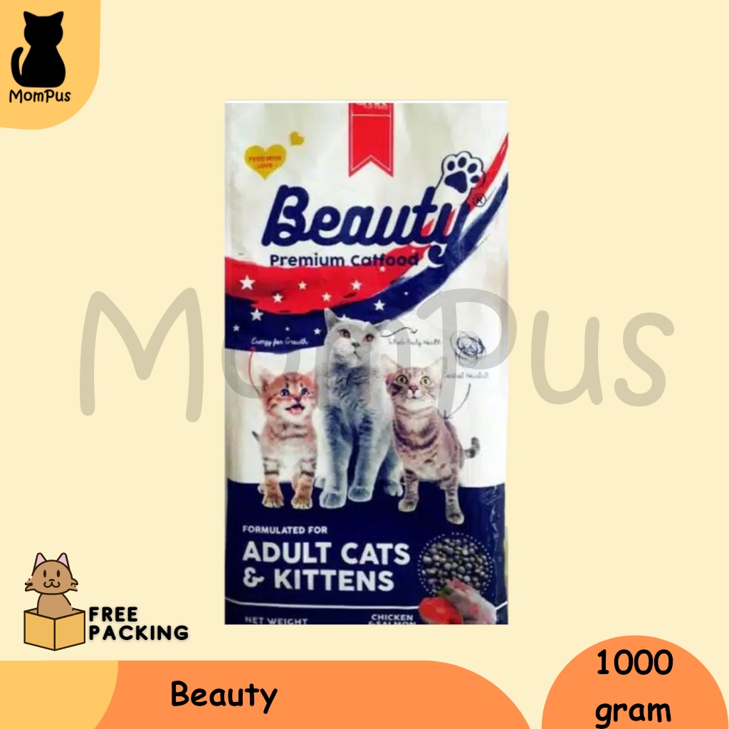 Beauty CAT KITTEN ADULT 1kg Chicken Salmon Premium