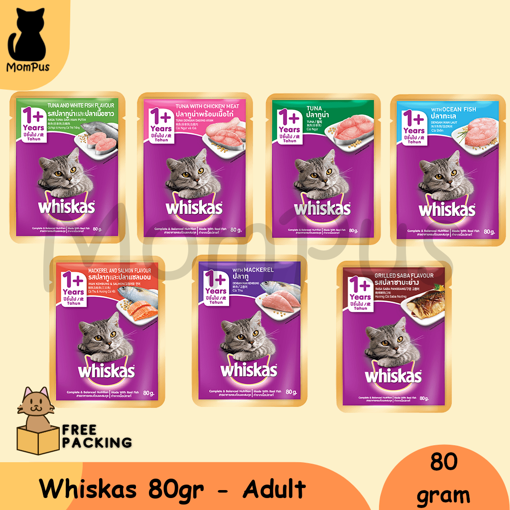 Whiskas Pouch ADULT 1+ 80gr Sachet