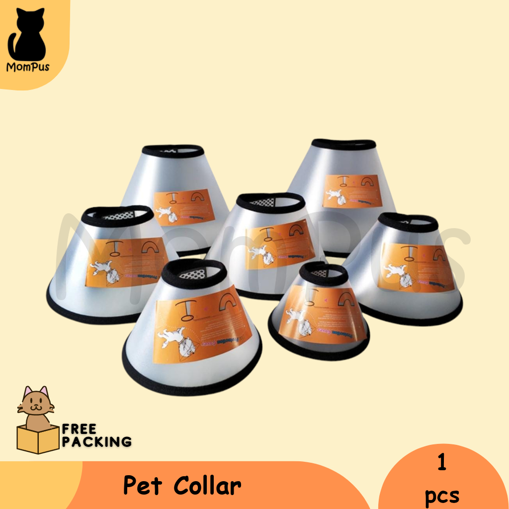 Pet Collar KUCING Bahan Premium Plastik Cone Corong Plastik Pelindung Penutup Leher