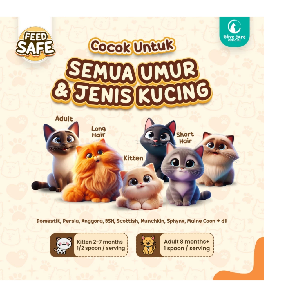Olive Care NATIVE Gold 110gr Protein Tinggi