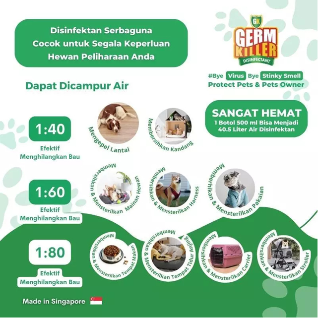 Germ Killer Disinfectant 60/500mL
