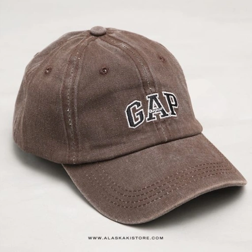 Image of Washed Baseball Cap Brown GA9001