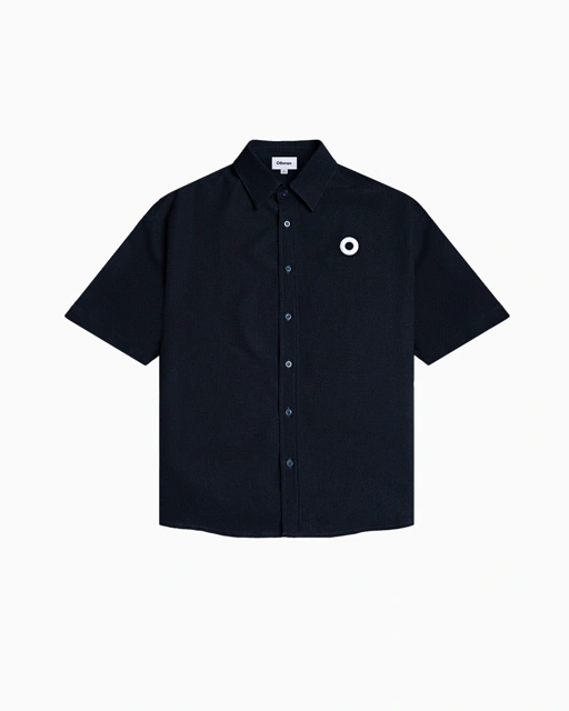 Image of Othman - Raven Waffle Oversize Shirt