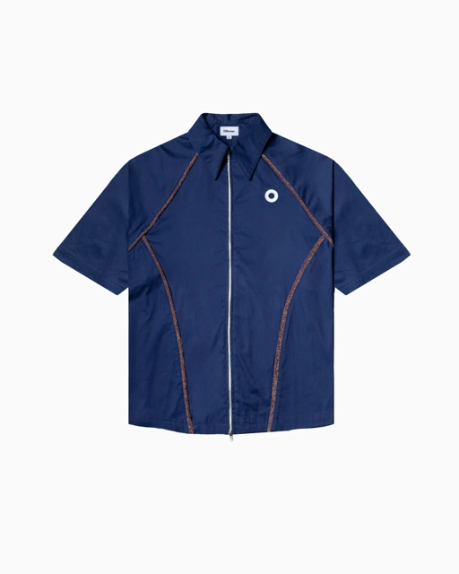 Image of Othman - Seamflow Double Zip Shirt, Navy 