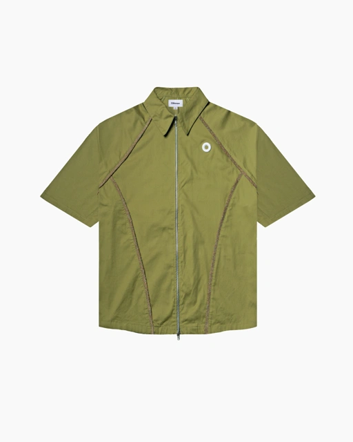 Image of Othman - Seamflow Double Zip Shirt (Olive) 