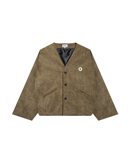 Image of Othman - Tobacco Grain Short Cardigan
