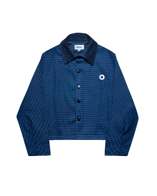 Image of Othman - Blue Argyle Short Jacket