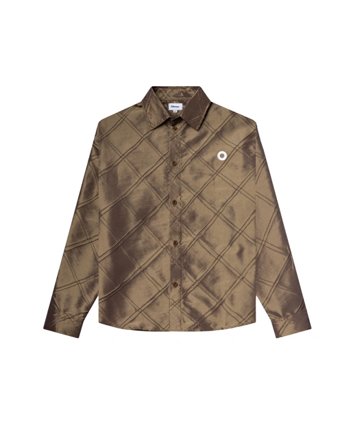 Image of Othman - Brun Satin Long Shirt 