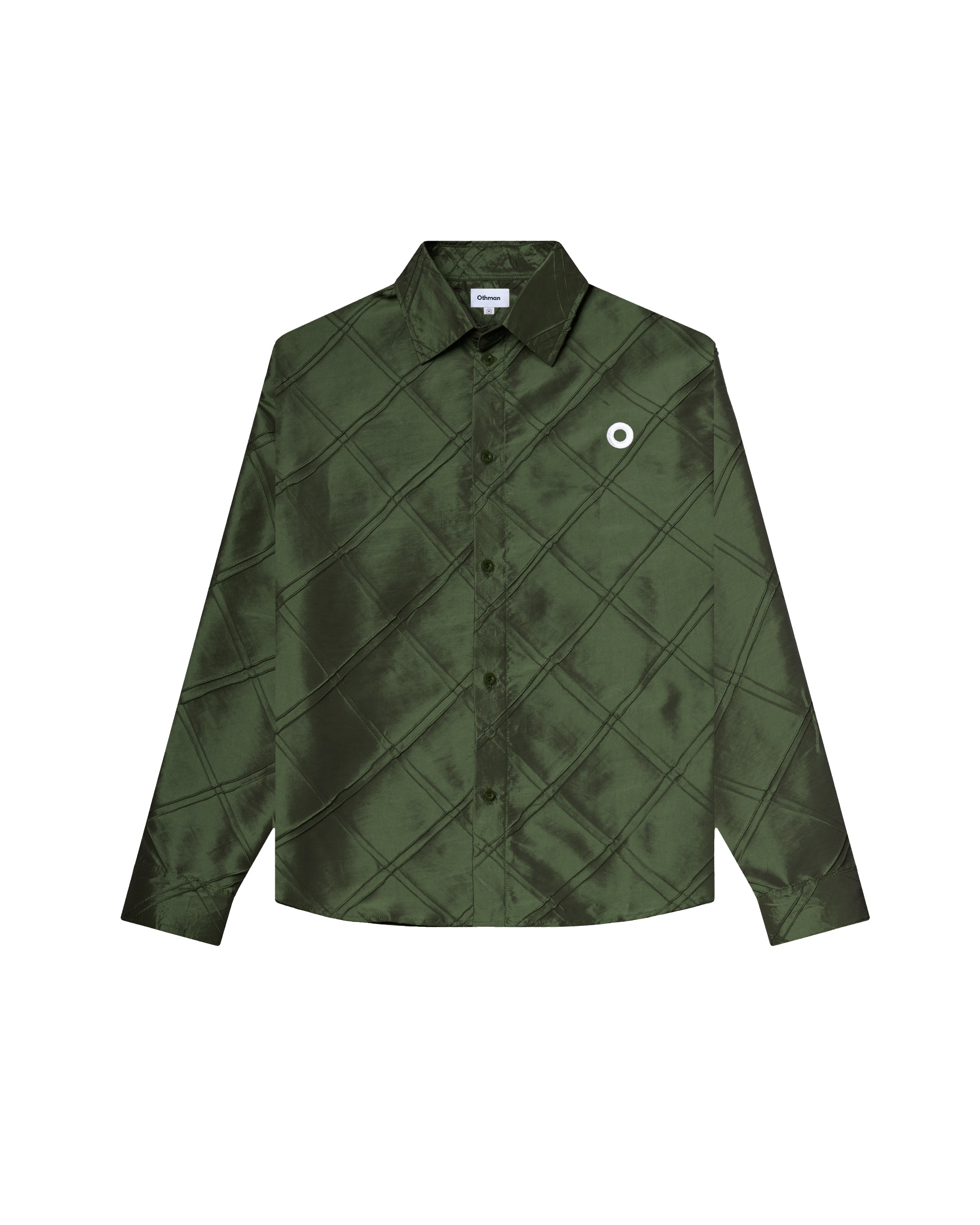 Othman - Vert Satin Long Shirt