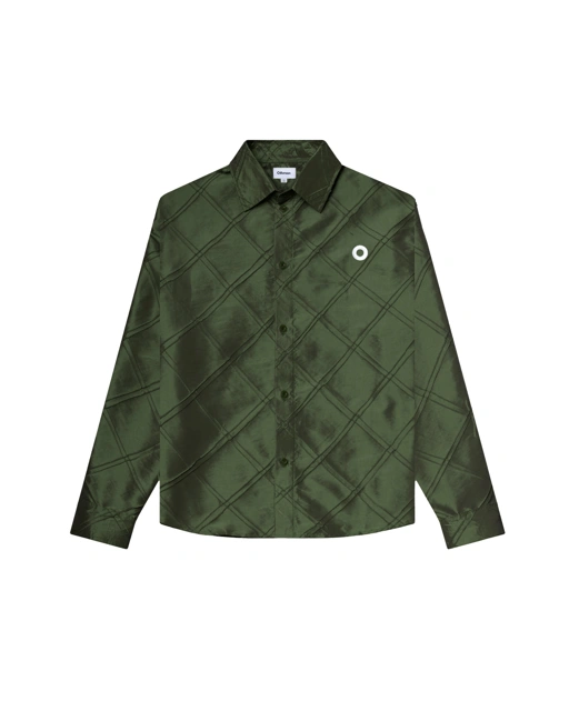 Image of Othman - Vert Satin Long Shirt 