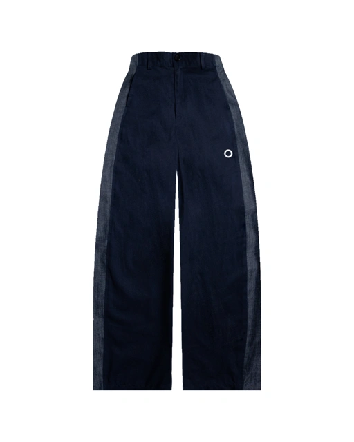 Othman - Navy Sideflow Straight Pants