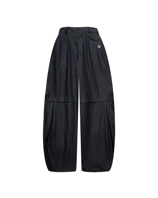 Othman - Noir Fougère Barrel Pants
