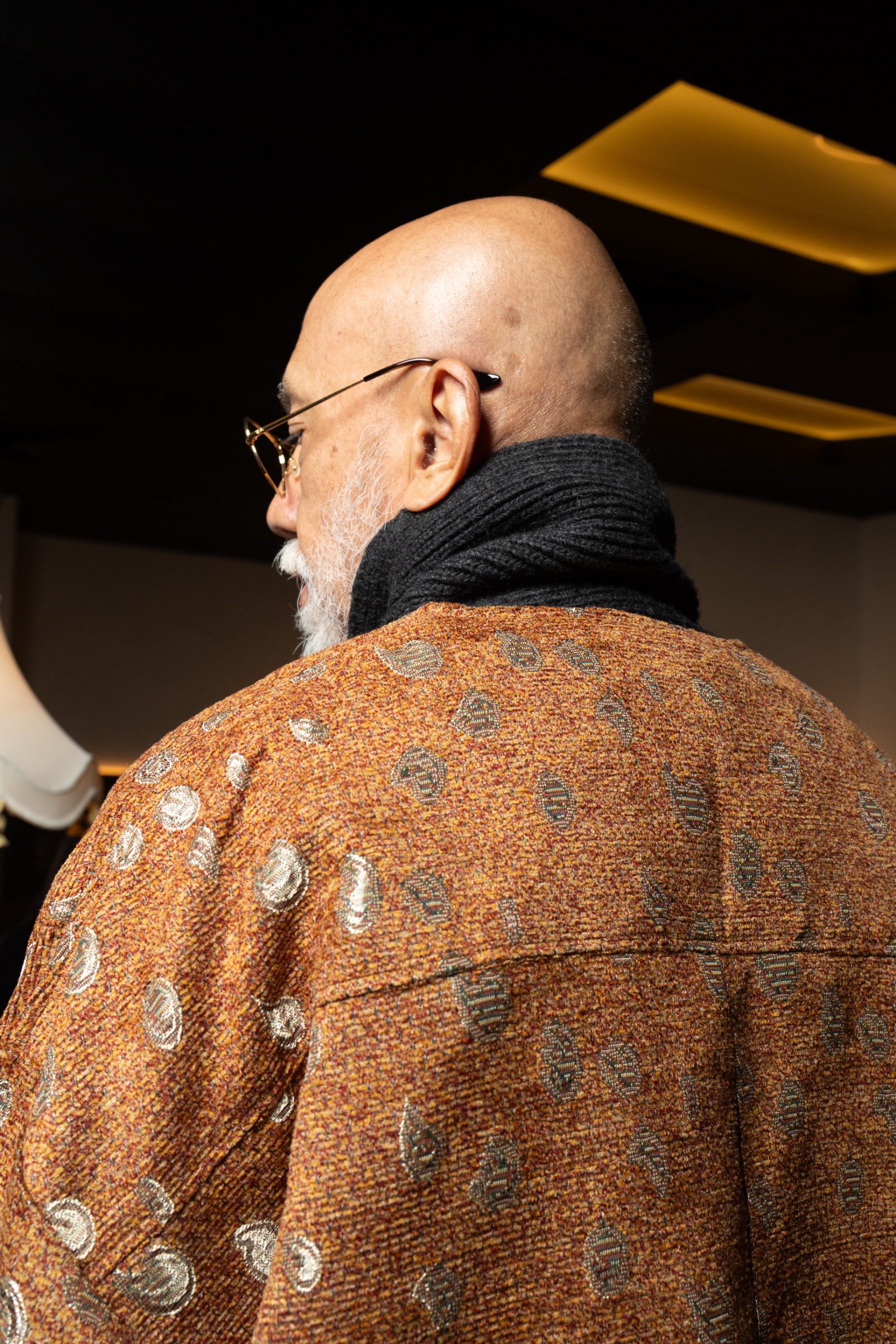 Othman - Brun Rosace Zip Cardigan