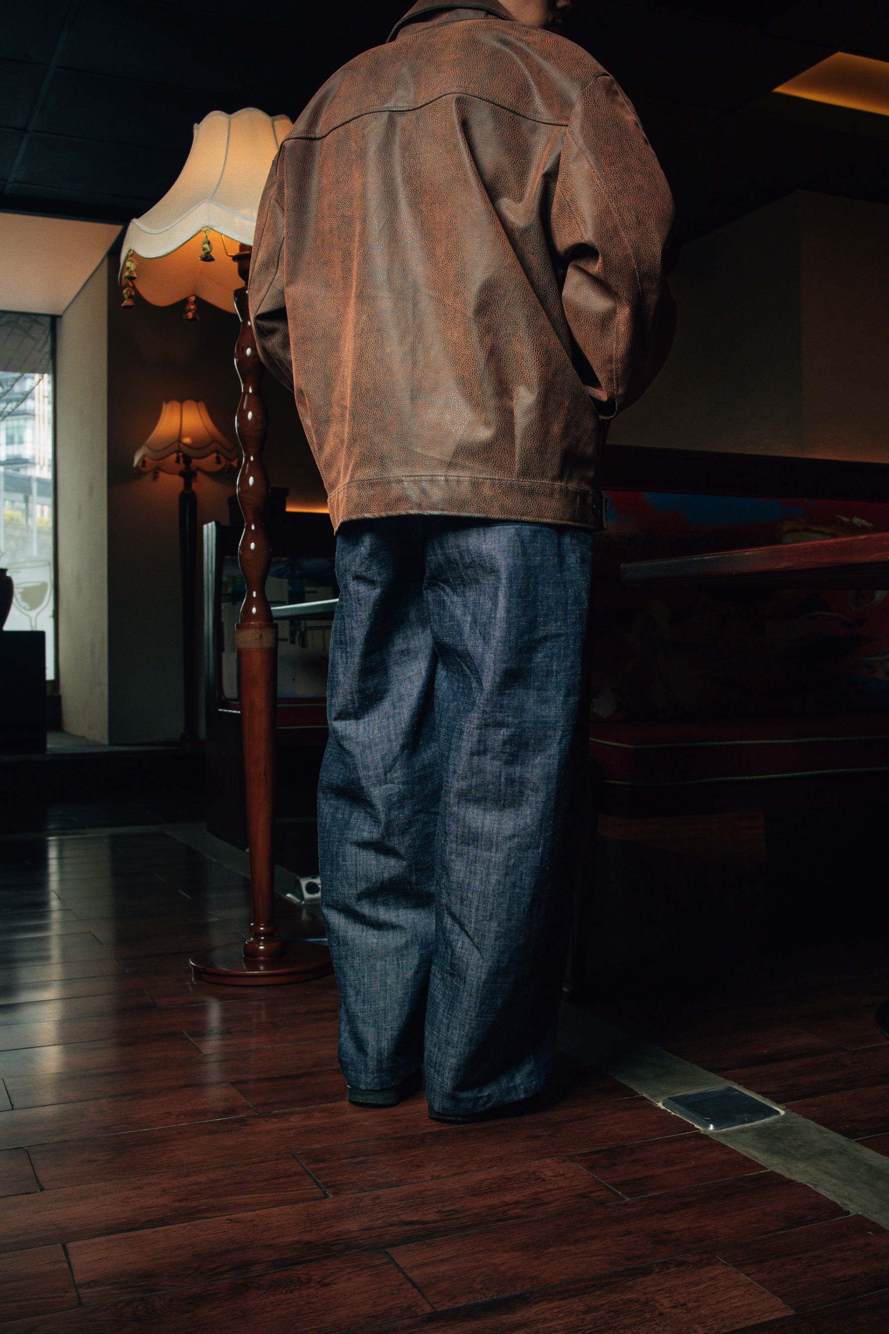 Othman - Navy Sideflow Straight Pants