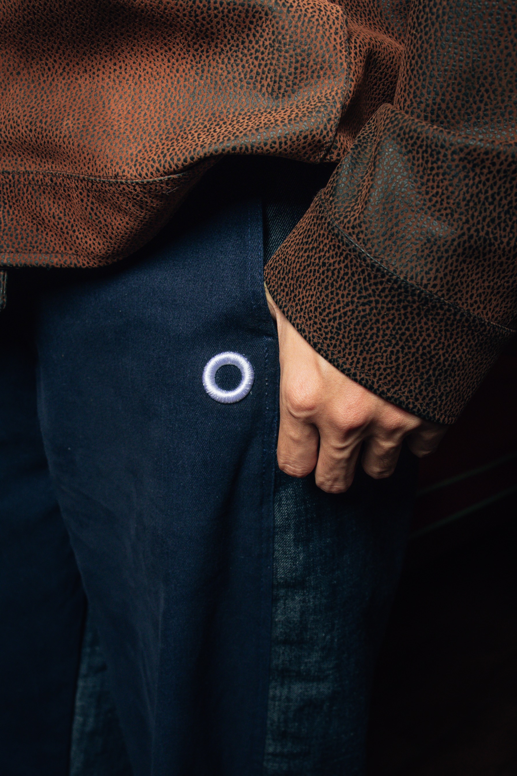 Othman - Navy Sideflow Straight Pants