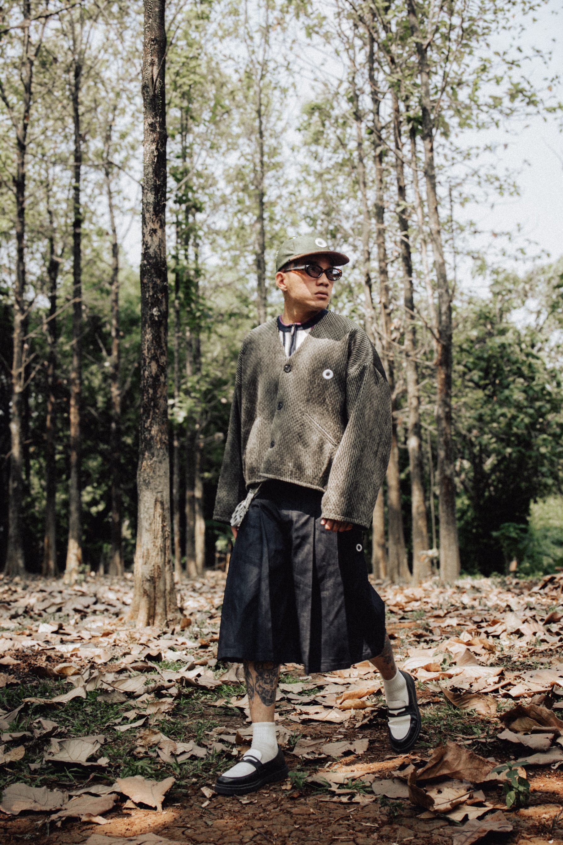 Othman - Olive Sologne Short Cardigan